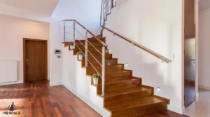 Scala interna moderna con illuminazione LED